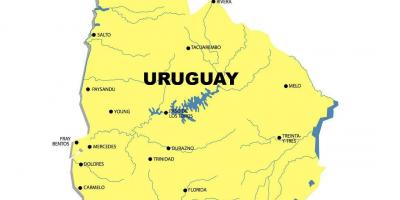 Mapa Uruguaj rieka