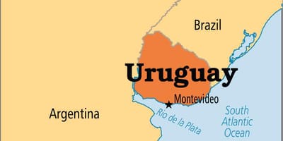 Uruguaj kapitálu mapu